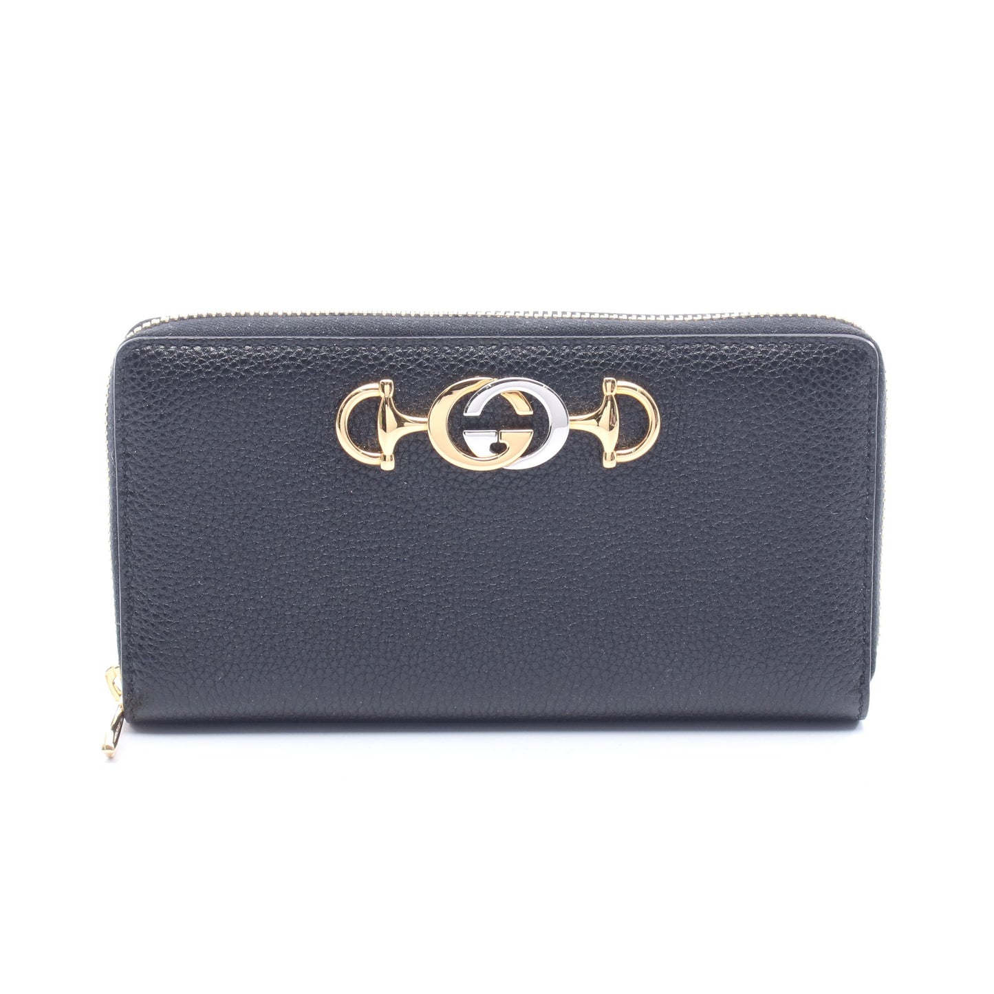 ズゥミ ラウンドファスナー長財布 レザー ブラック グッチ 財布・小物 GUCCI
