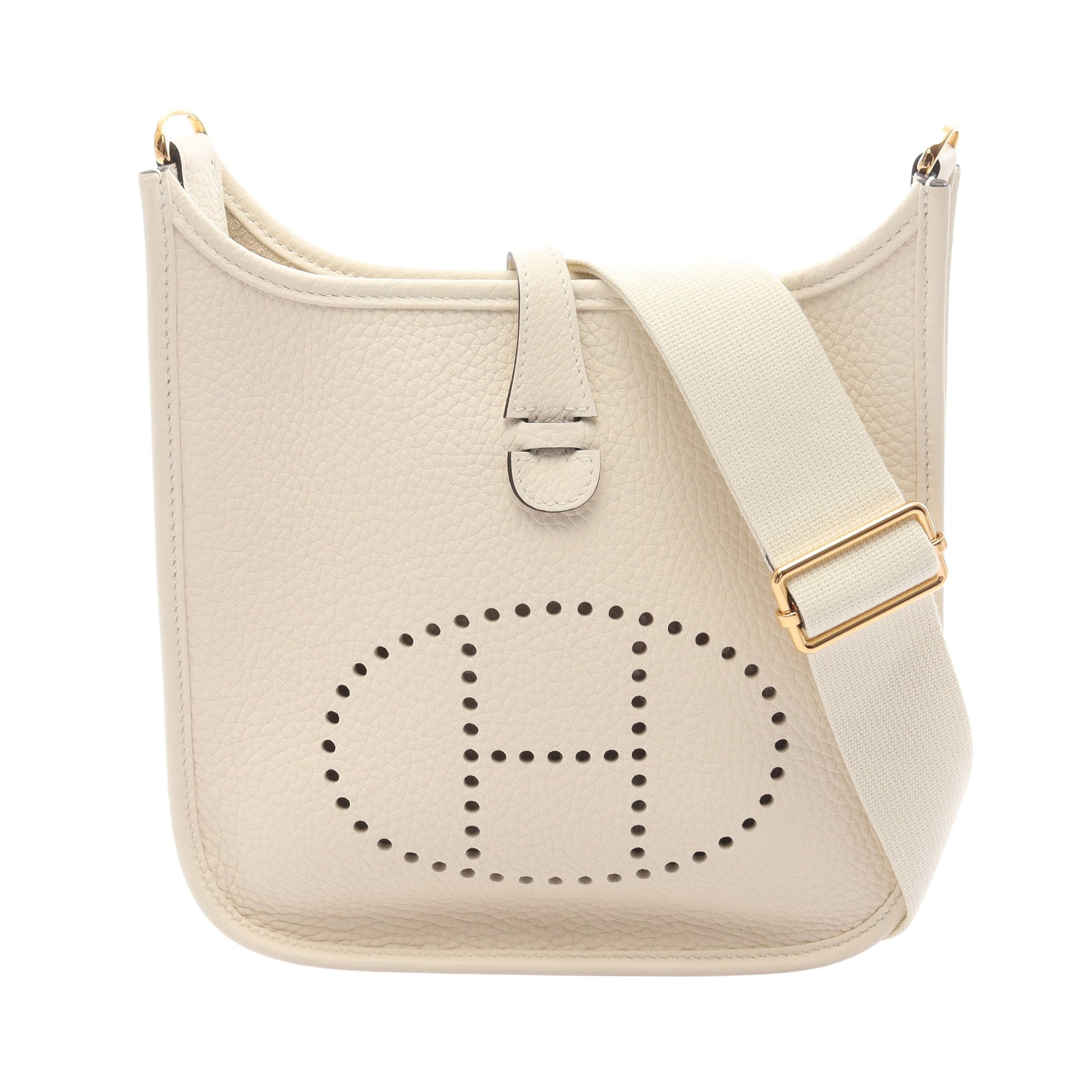 エヴリン23 クレーム ショルダーバッグ トリヨンクレマンス アイボリー ゴールド金具 G刻印 エルメス バッグ HERMES