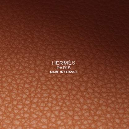 ピコタンロックPM ゴールド ハンドバッグ トリヨンクレマンス ブラウン シルバー金具 K刻印 エルメス バッグ HERMES