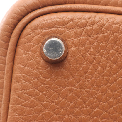ピコタンロックPM ゴールド ハンドバッグ トリヨンクレマンス ブラウン シルバー金具 K刻印 エルメス バッグ HERMES