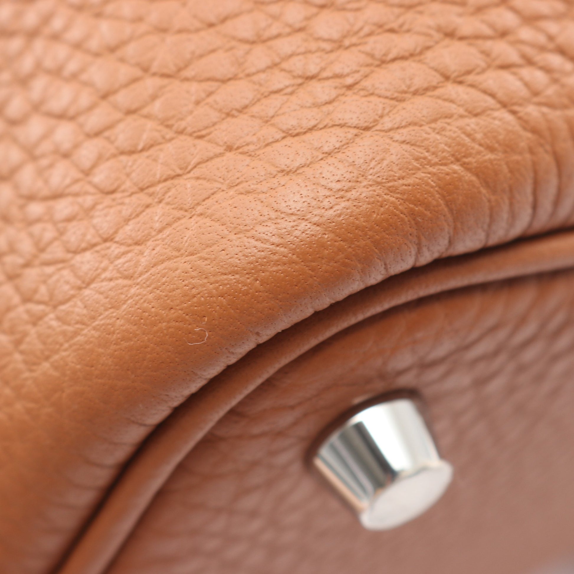 ピコタンロックPM ゴールド ハンドバッグ トリヨンクレマンス ブラウン シルバー金具 K刻印 エルメス バッグ HERMES