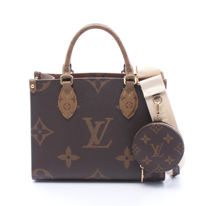 オンザゴーPM モノグラムジャイアント リバース 2WAY ハンドバッグ PVC ブラウン ベージュ ルイヴィトン バッグ LOUIS VUITTON