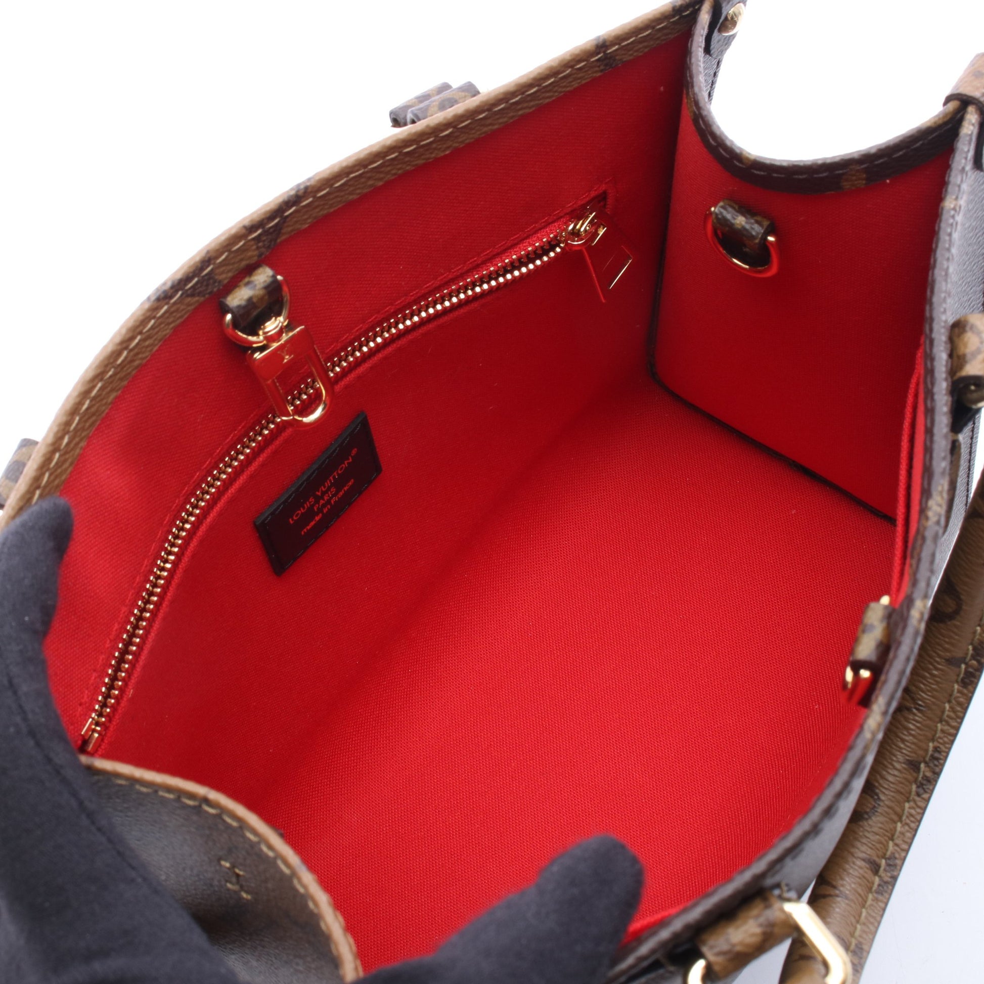 オンザゴーPM モノグラムジャイアント リバース 2WAY ハンドバッグ PVC ブラウン ベージュ ルイヴィトン バッグ LOUIS VUITTON