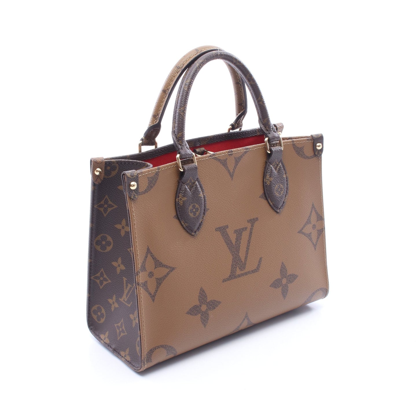 オンザゴーPM モノグラムジャイアント リバース 2WAY ハンドバッグ PVC ブラウン ベージュ ルイヴィトン バッグ LOUIS VUITTON