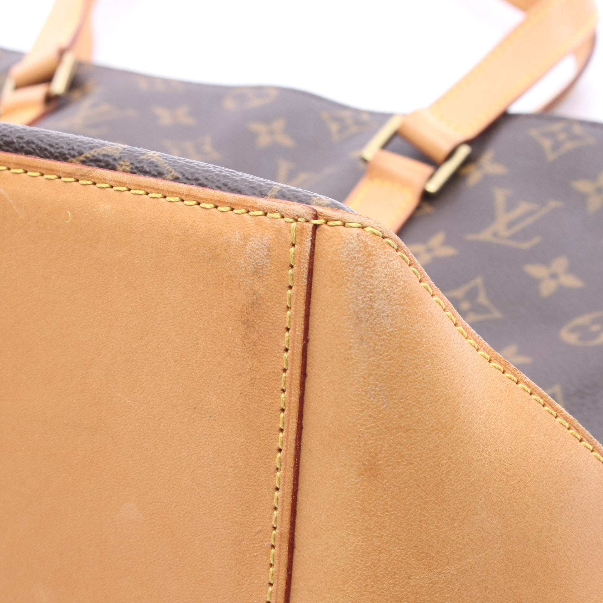カバメゾ モノグラム ショルダーバッグ トートバッグ PVC レザー ブラウン ルイヴィトン バッグ LOUIS VUITTON