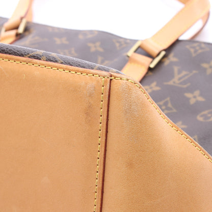 カバメゾ モノグラム ショルダーバッグ トートバッグ PVC レザー ブラウン ルイヴィトン バッグ LOUIS VUITTON