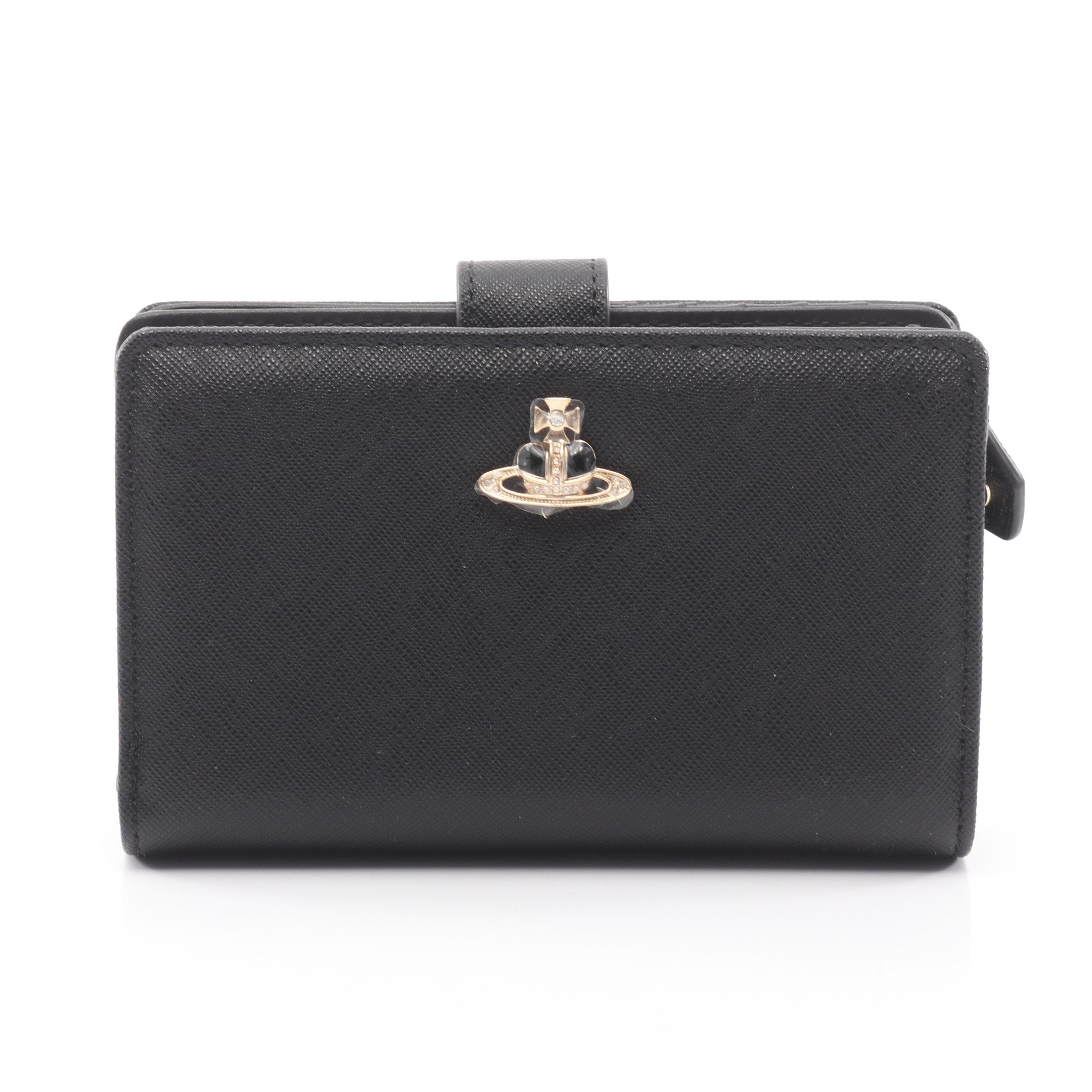 ヴィヴィアンウエストウッド Vivienne Westwood ZIP CARD WALLET SAFFIANO 3 SPEC 二つ折り財布 財布 レザー レディース ブラック系 51080028L0040N401 【新品】 ZIP CARD WALLET SAFFIANO 3 SPEC 二つ折り財布 レザー ブラック