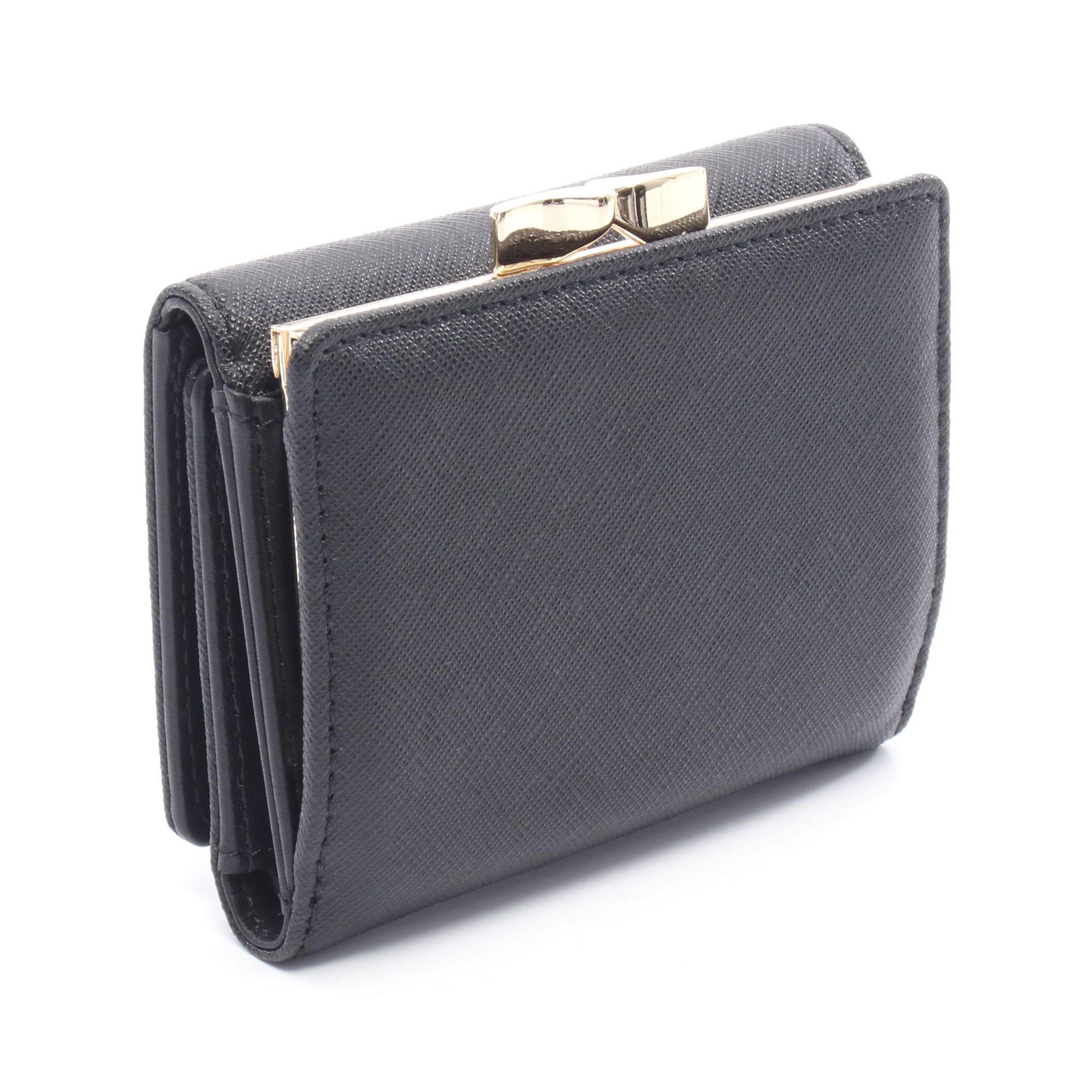 ヴィヴィアンウエストウッド Vivienne Westwood SMALL FRAME WALLET オーブ 三つ折り財布 財布 サフィアーノレザー レディース ブラック系 51010018L0040N401 【新品】 Vivienne Westwood（ヴィヴィアンウエストウッド） 三つ折り財布 SMALL