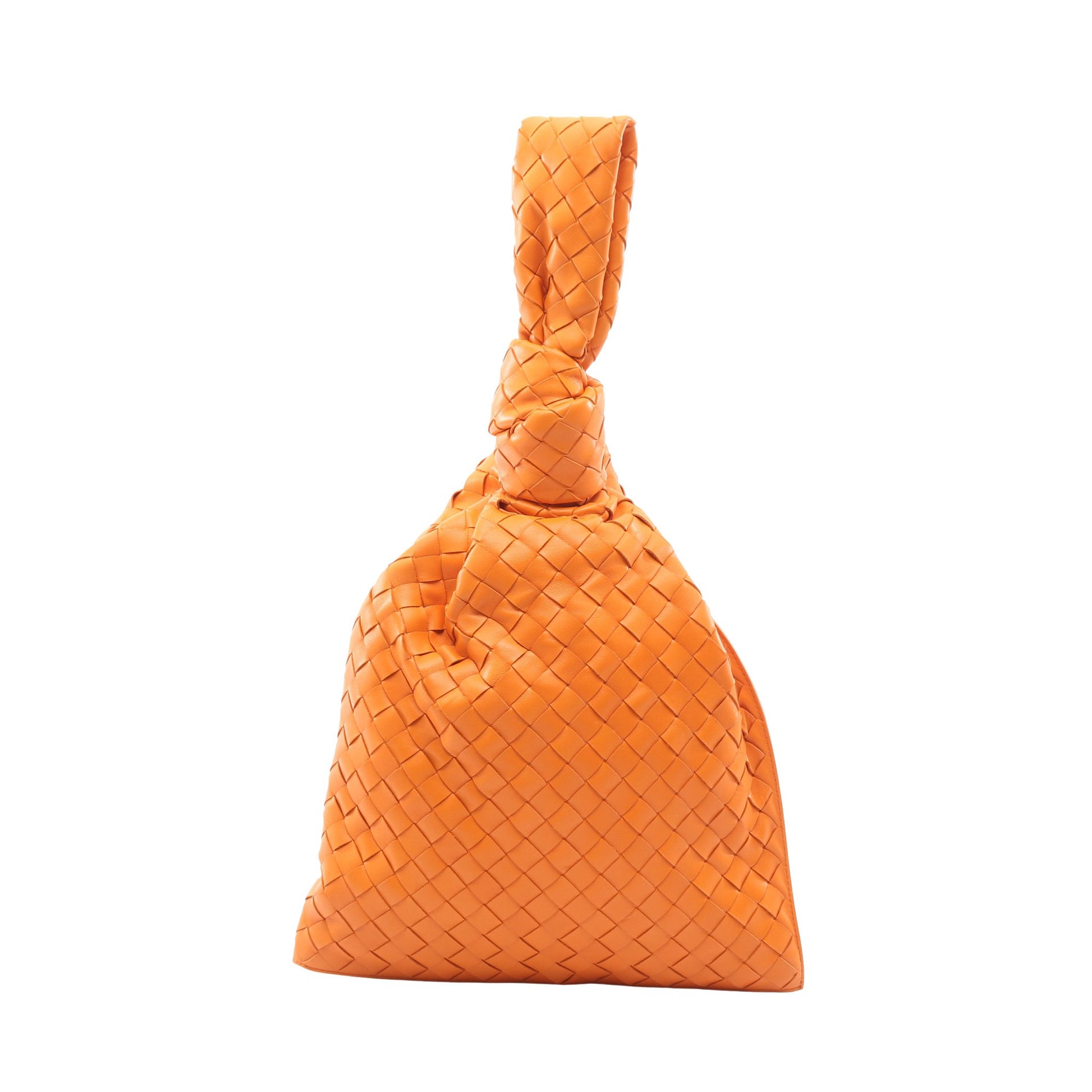 BVツイスト イントレチャート ハンドバッグ レザー オレンジ ボッテガヴェネタ バッグ BOTTEGA VENETA