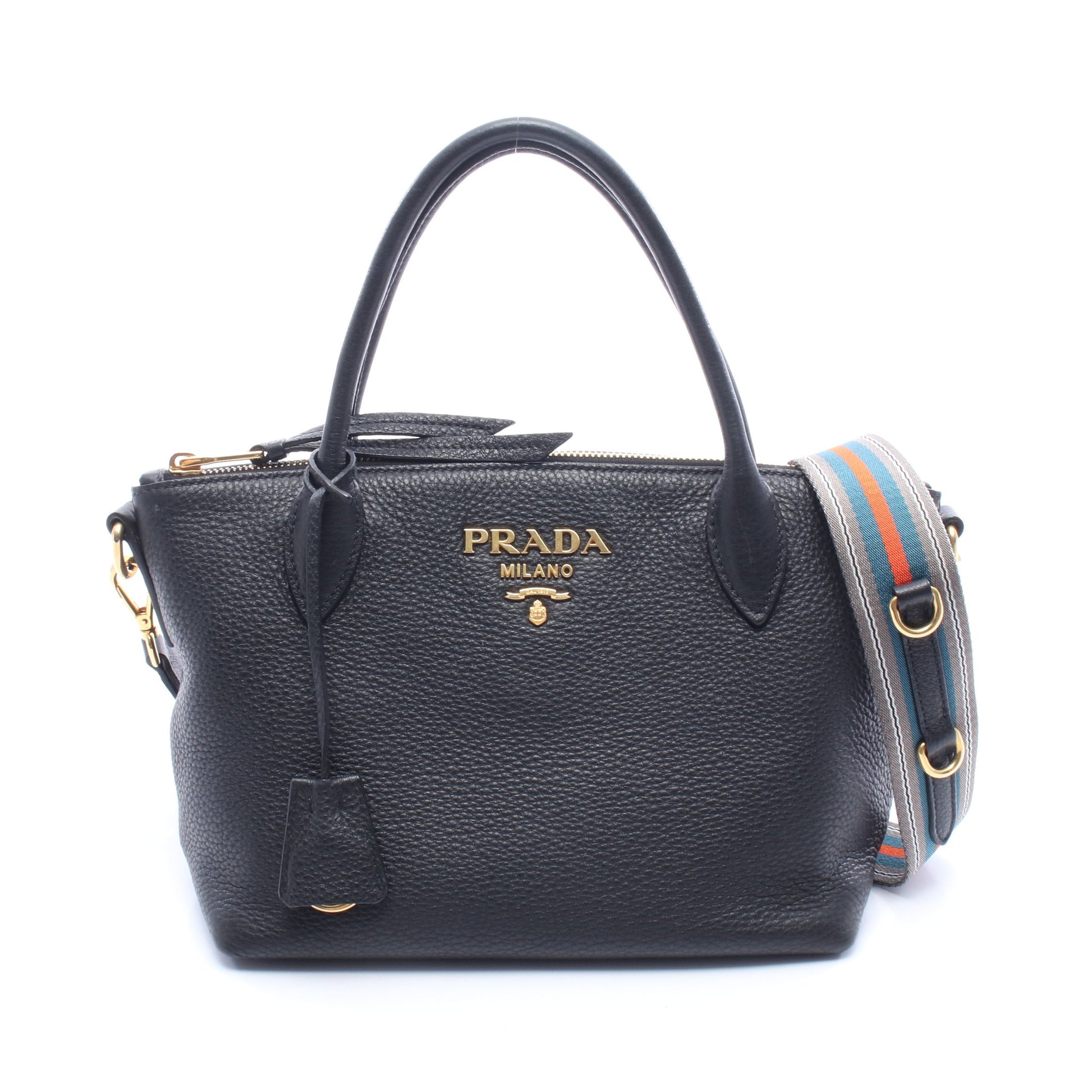 VIT.DAINO 2WAY ハンドバッグ レザー ブラック プラダ バッグ PRADA