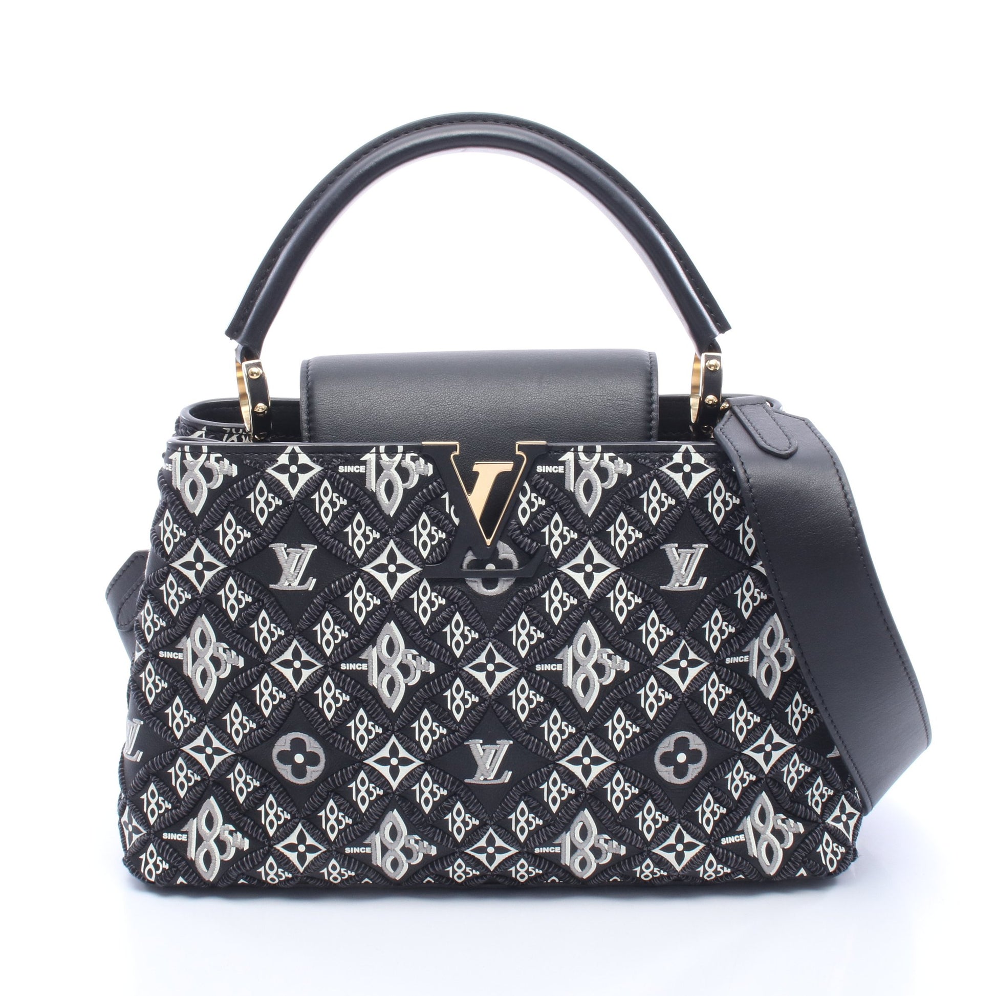 カプシーヌMM Since1854 ノワール 2WAY ハンドバッグ レザー ブラック ルイヴィトン バッグ LOUIS VUITTON