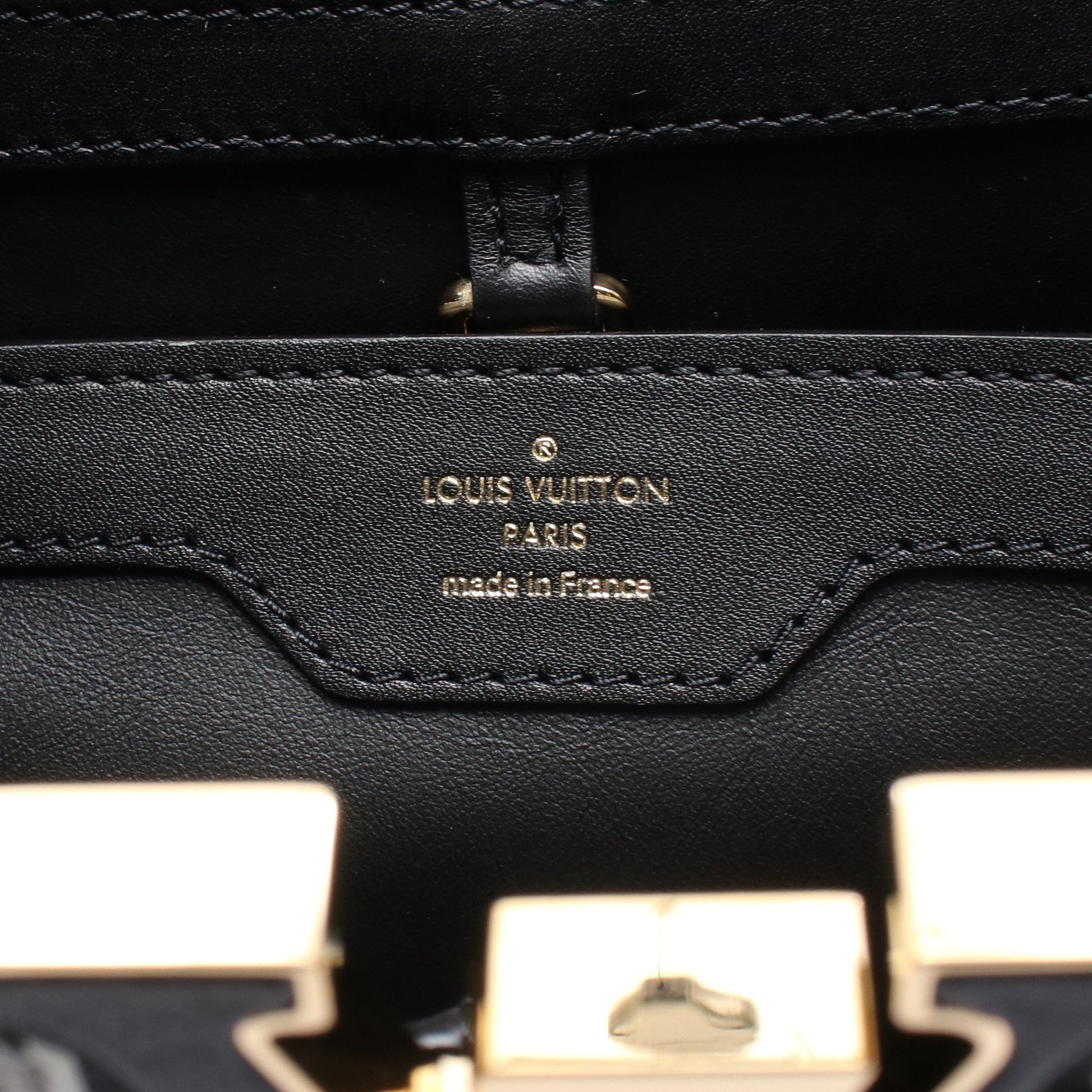 カプシーヌMM Since1854 ノワール 2WAY ハンドバッグ レザー ブラック ルイヴィトン バッグ LOUIS VUITTON