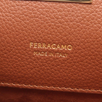 THE STUDIO21 2WAY ハンドバッグ レザー ブラウン フェラガモスポーツ バッグ Salvatore Ferragamo SPORT