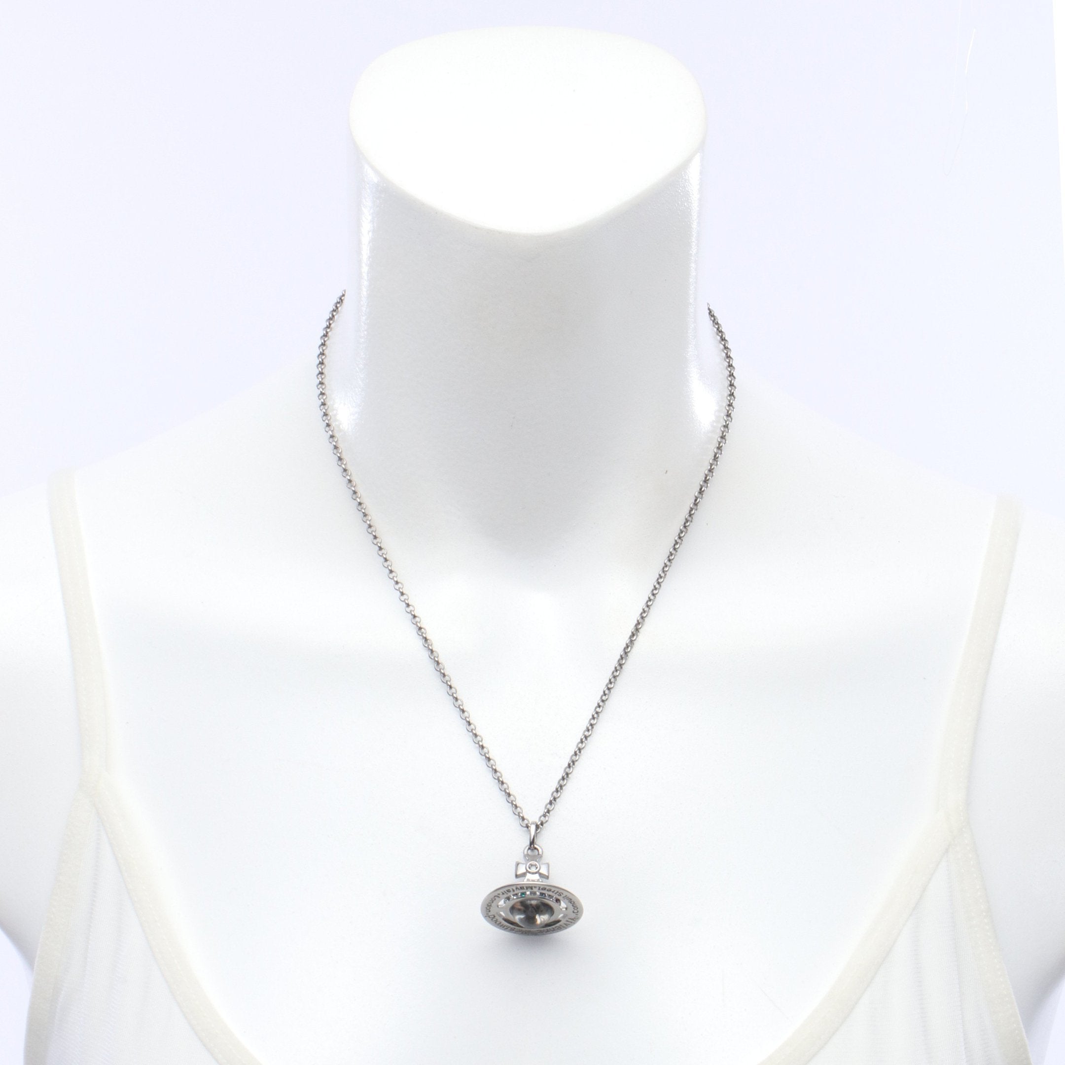 美品✨vivienne westwood ネックレス ラインストーン　シルバー NEW TINY ORB RUTH ネックレス ラインストーン シルバー マルチカラー