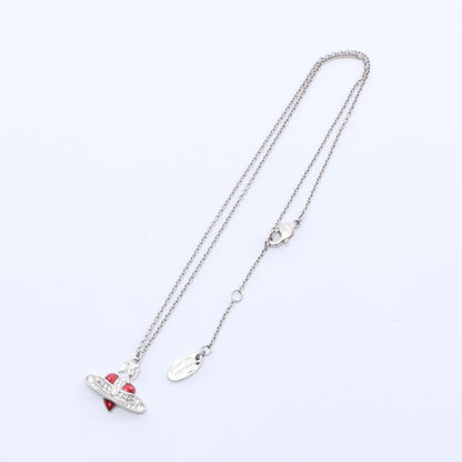 DIAMANTE HEART ネックレス ラインストーン シルバー レッド クリア ヴィヴィアンウエストウッド アクセサリー Vivienne Westwood