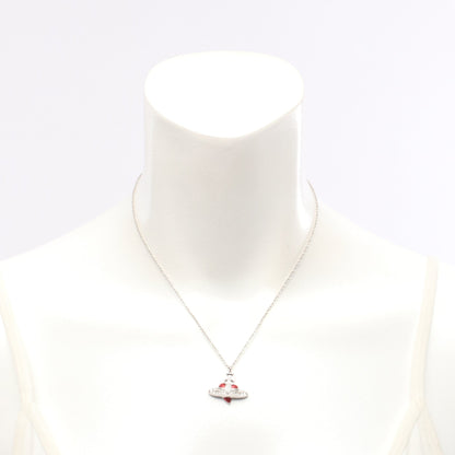 DIAMANTE HEART ネックレス ラインストーン シルバー レッド クリア ヴィヴィアンウエストウッド アクセサリー Vivienne Westwood