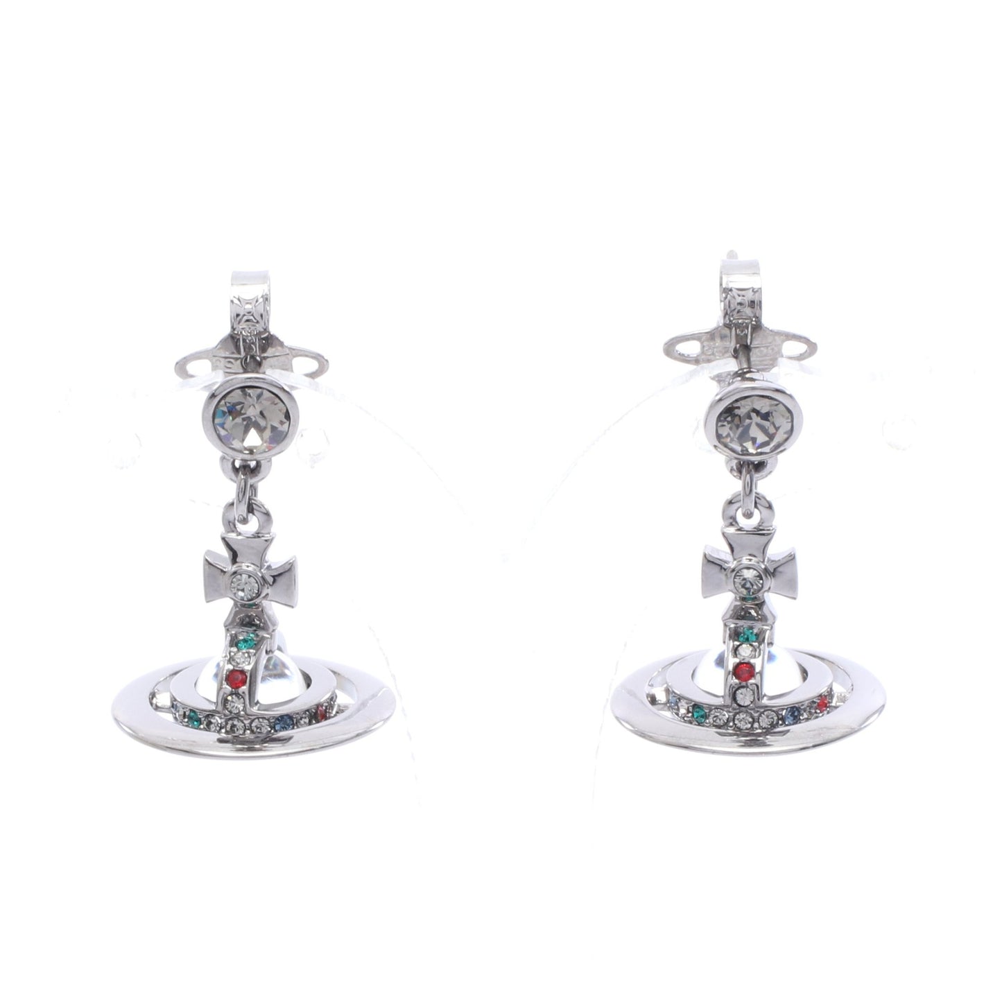 NEW PETITE ORB RUTH ピアス ラインストーン シルバー マルチカラー ヴィヴィアンウエストウッド アクセサリー Vivienne Westwood