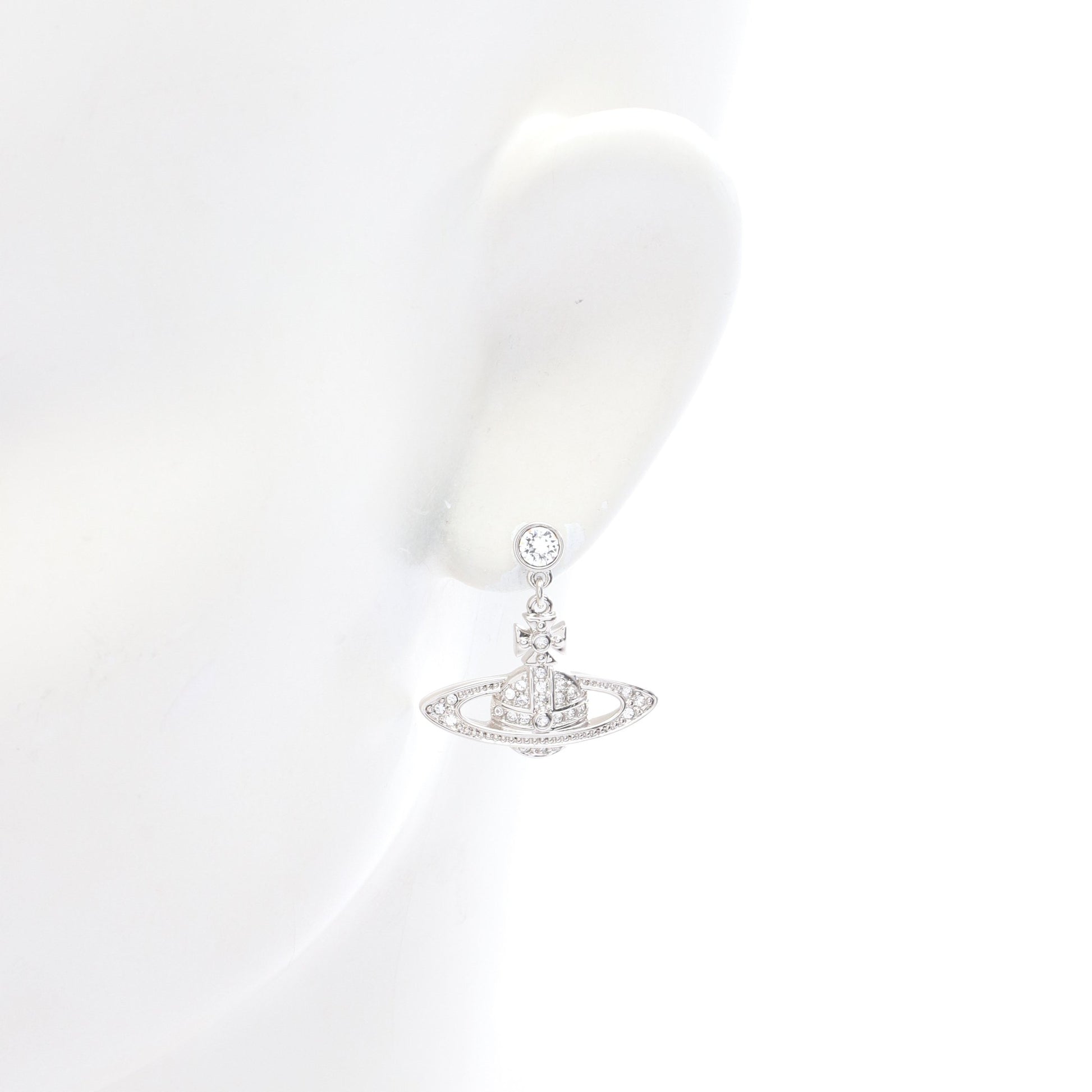 MINI BAS RELIEF DROP ピアス ラインストーン シルバー クリア ヴィヴィアンウエストウッド アクセサリー Vivienne Westwood