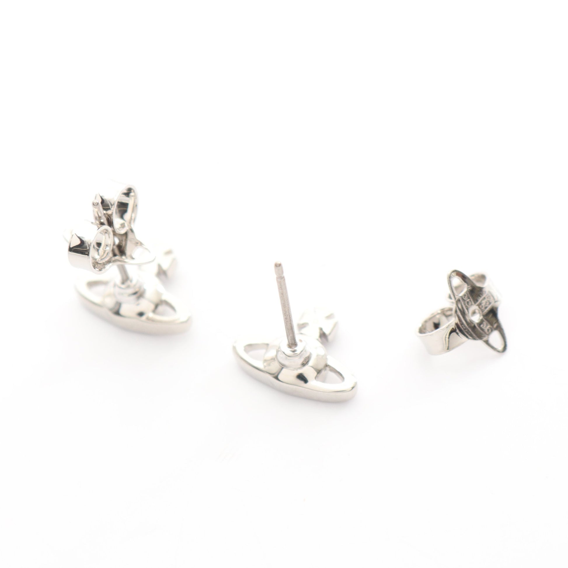 NANO SOLITAIRE オーブ ピアス ラインストーン シルバー ライトグリーン ヴィヴィアンウエストウッド アクセサリー Vivienne Westwood