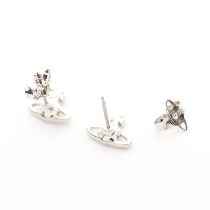 NANO SOLITAIRE オーブ ピアス ラインストーン シルバー ライトグリーン ヴィヴィアンウエストウッド アクセサリー Vivienne Westwood