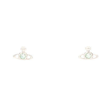 NANO SOLITAIRE オーブ ピアス ラインストーン シルバー ライトグリーン ヴィヴィアンウエストウッド アクセサリー Vivienne Westwood