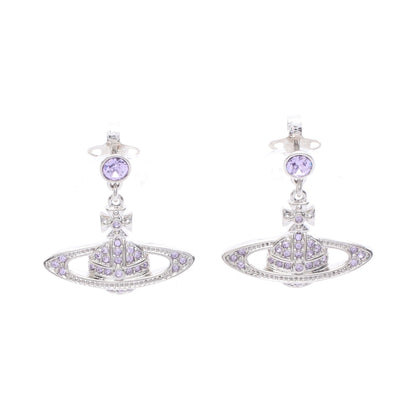 MINI BAS RELIEF DROP ピアス ラインストーン シルバー ライトパープル ヴィヴィアンウエストウッド アクセサリー Vivienne Westwood