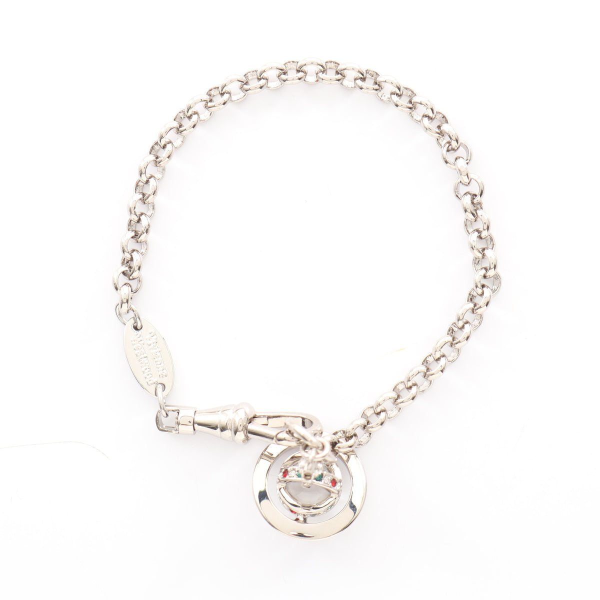 NEW PETITE ORB ブレスレット ラインストーン シルバー マルチカラー ヴィヴィアンウエストウッド アクセサリー Vivienne Westwood
