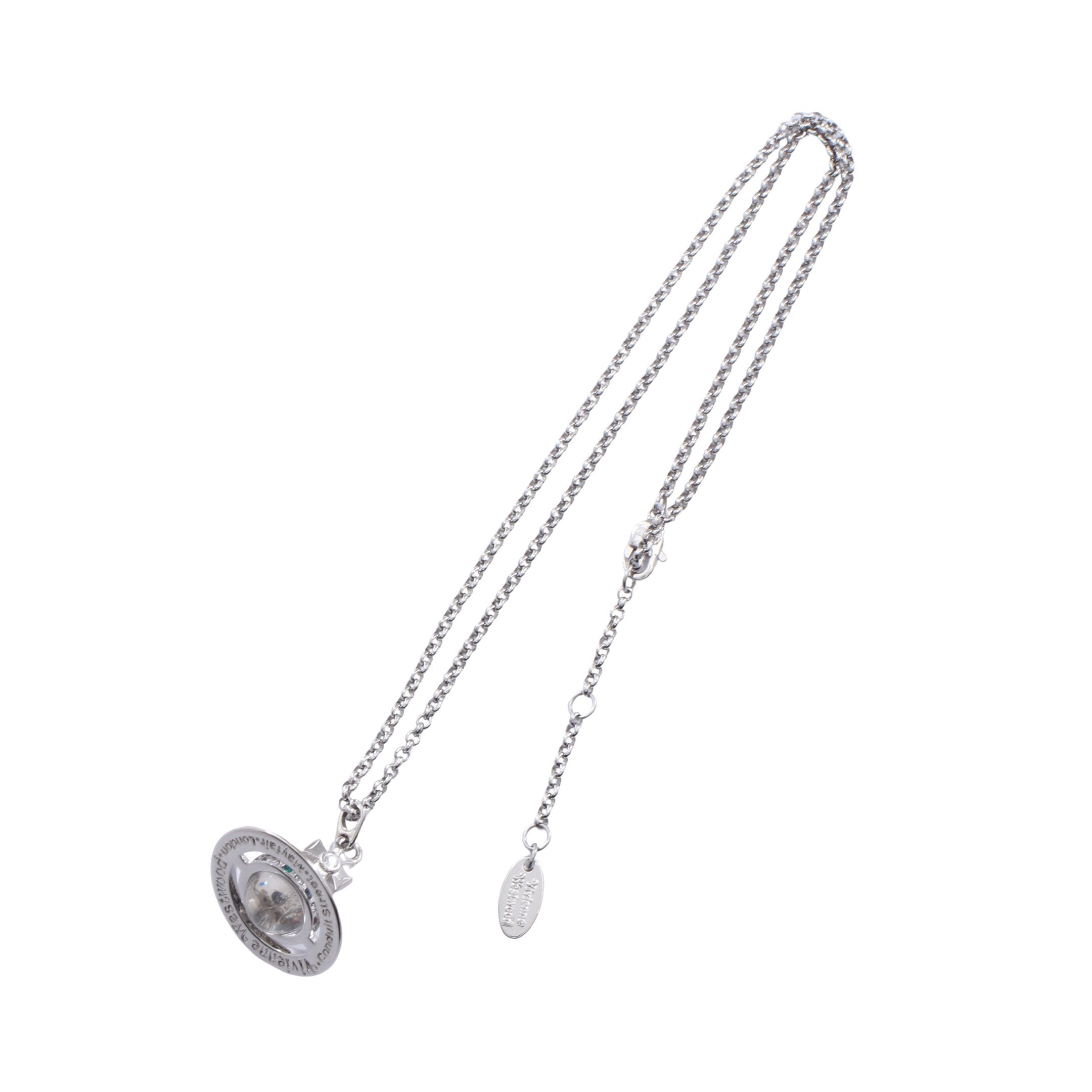 NEW TINY ORB ネックレス ラインストーン シルバー マルチカラー