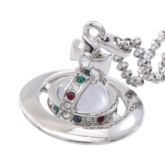NEW TINY ORB ネックレス ラインストーン シルバー マルチカラー ヴィヴィアンウエストウッド アクセサリー Vivienne Westwood