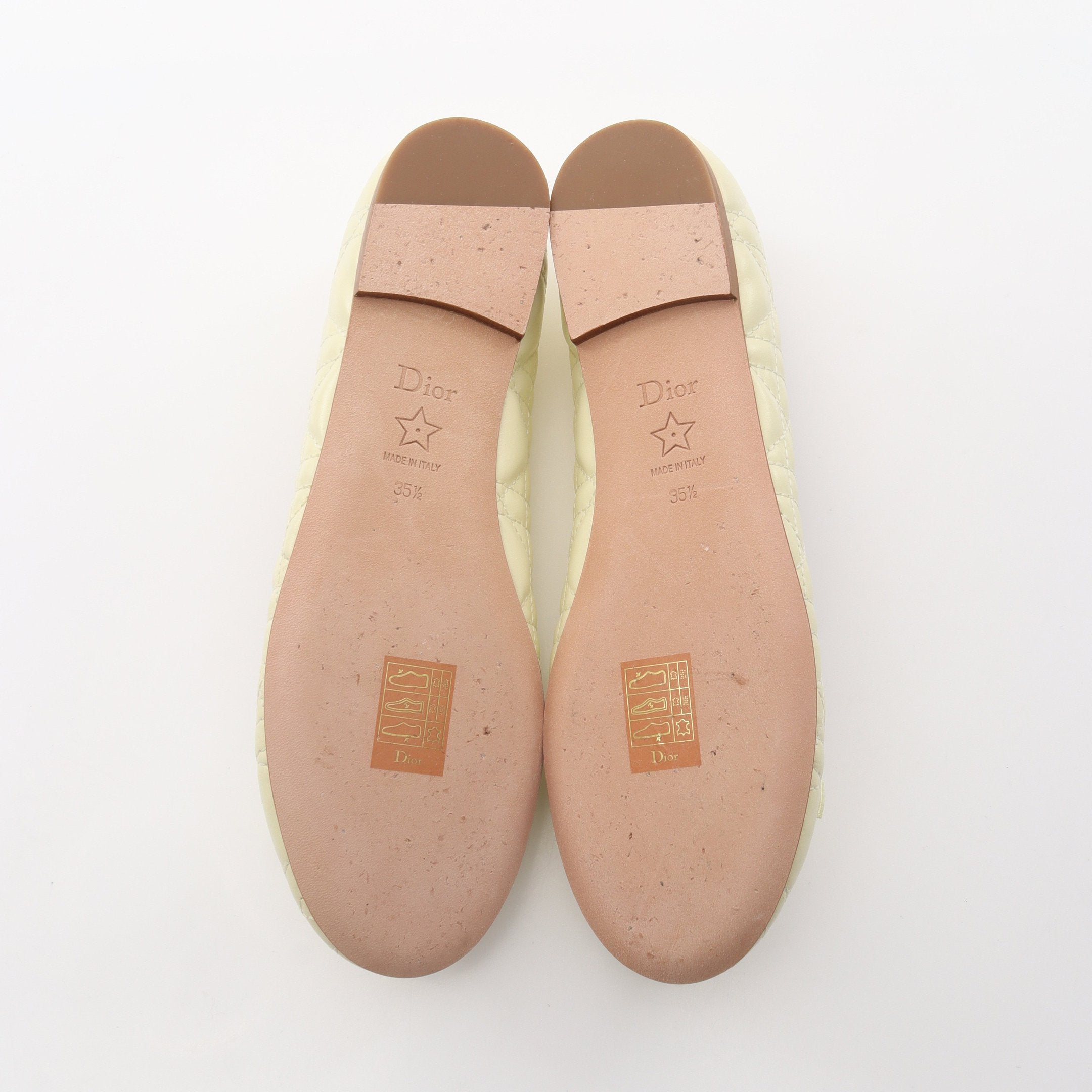 DIORバレリーナ カナージュ バレエシューズ フラットシューズ レザー