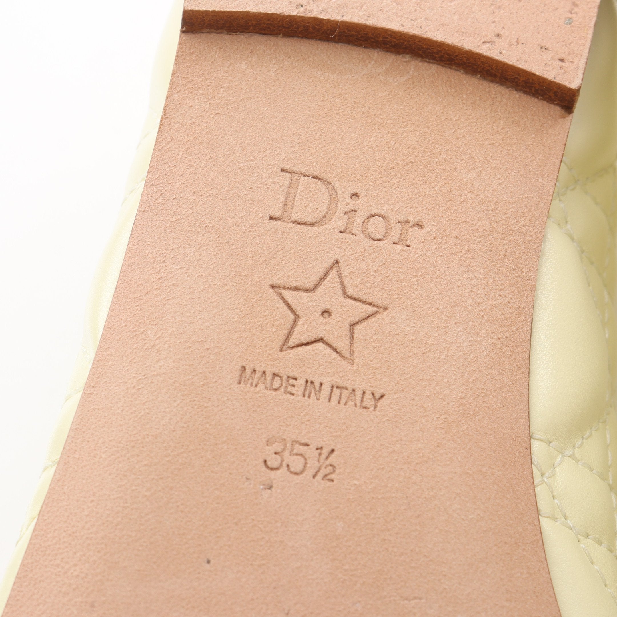 DIORバレリーナ カナージュ バレエシューズ フラットシューズ レザー