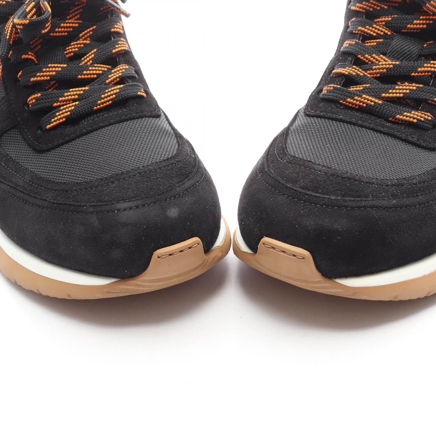 ジミー スニーカー ファブリック スエード ブラック オレンジ エルメス シューズ HERMES