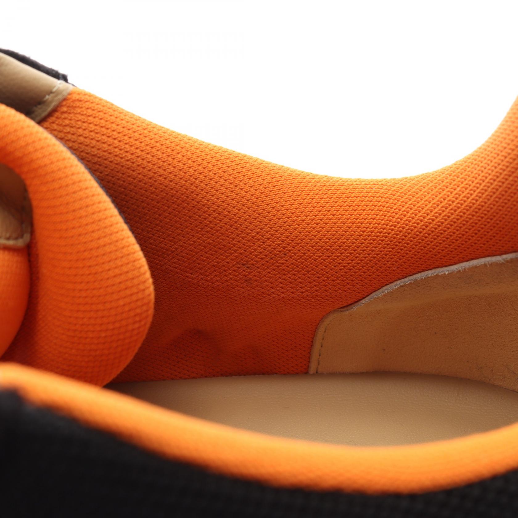 ジミー スニーカー ファブリック スエード ブラック オレンジ エルメス シューズ HERMES