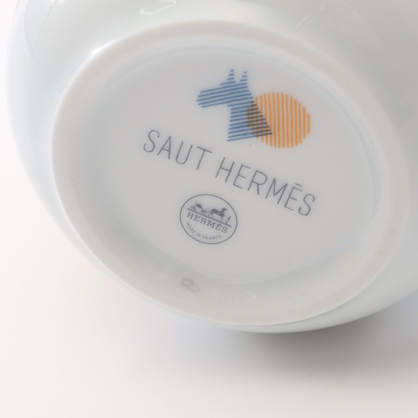 ソーエルメス マグカップ 食器 陶器 ホワイト マルチカラー エルメス 財布・小物 HERMES