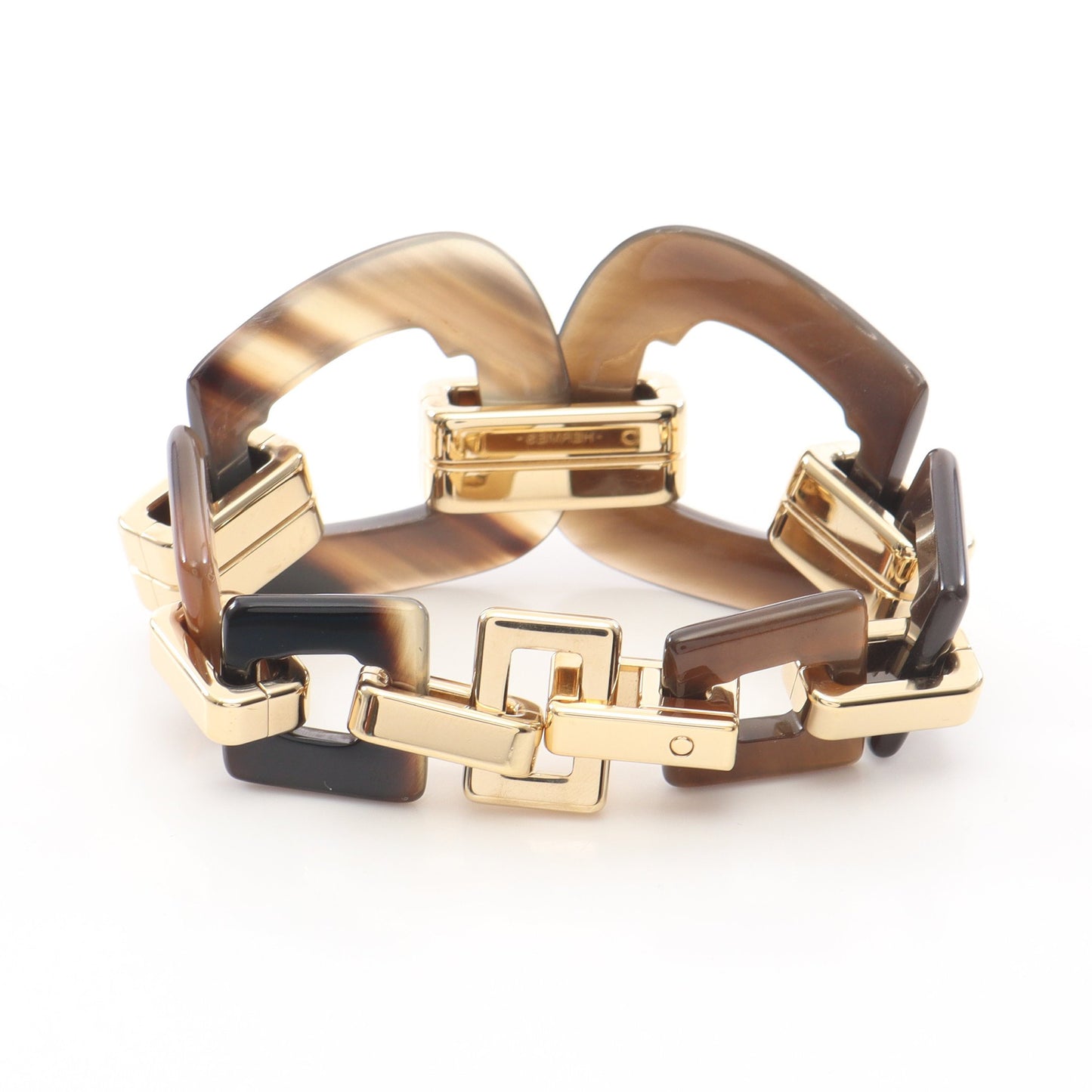 エキュイエール ブレスレット バッファローホーン GP ダークブラウン ゴールド エルメス アクセサリー HERMES