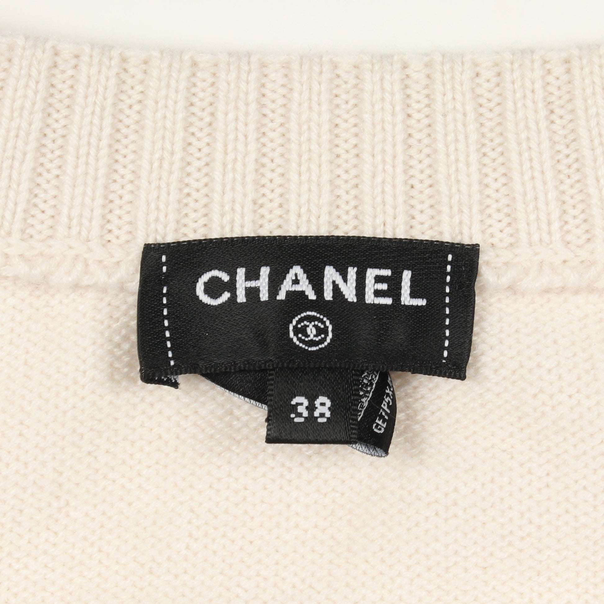 ココマークボタン カーディガン カシミヤ オフホワイト シャネル トップス CHANEL