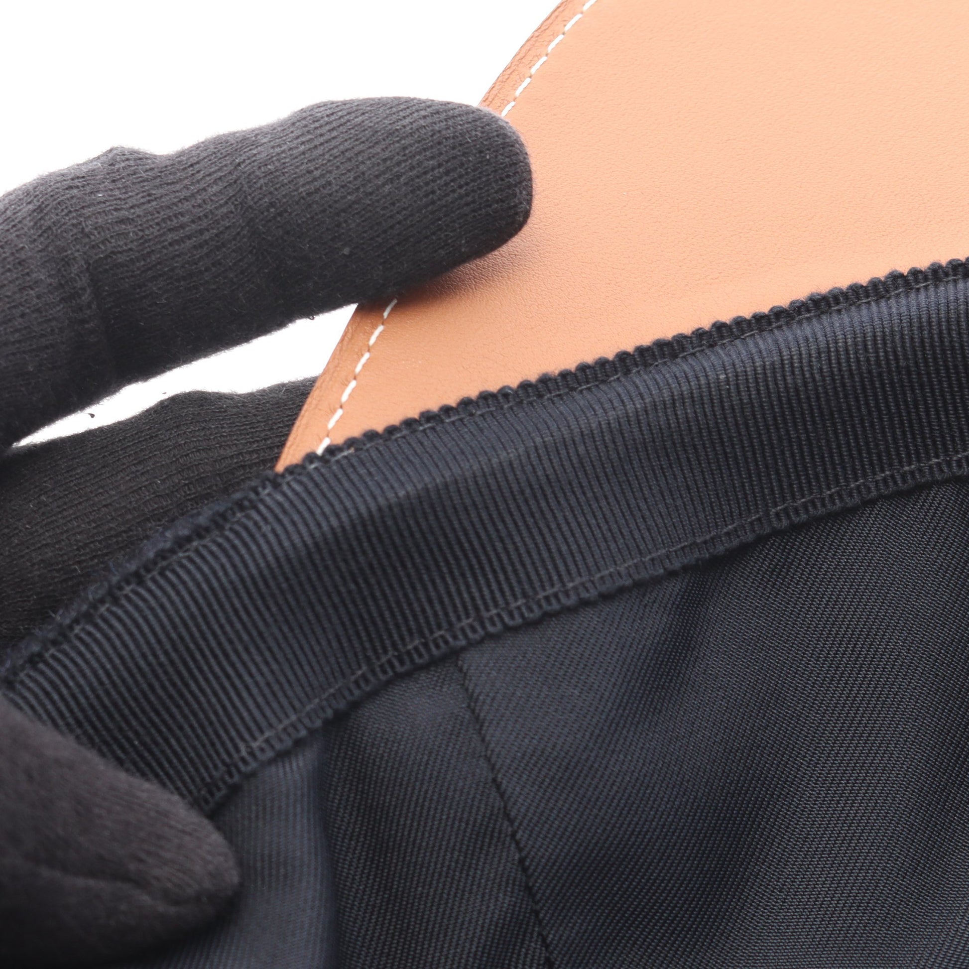 ライリー キャップ ウール レザー ブラック ライトブラウン エルメス 財布・小物 HERMES