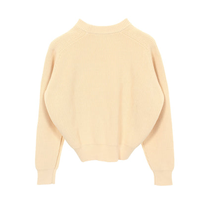 フォックスヘッド ニット コットン アイボリー メゾンキツネ トップス MAISON KITSUNE