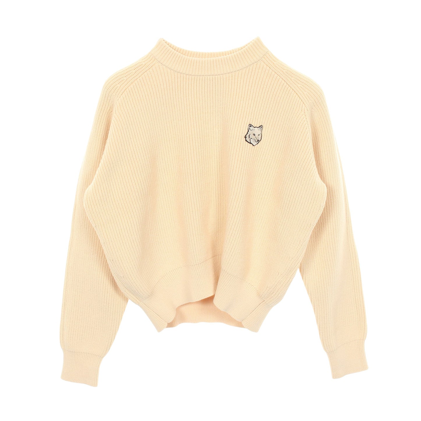 フォックスヘッド ニット コットン アイボリー メゾンキツネ トップス MAISON KITSUNE