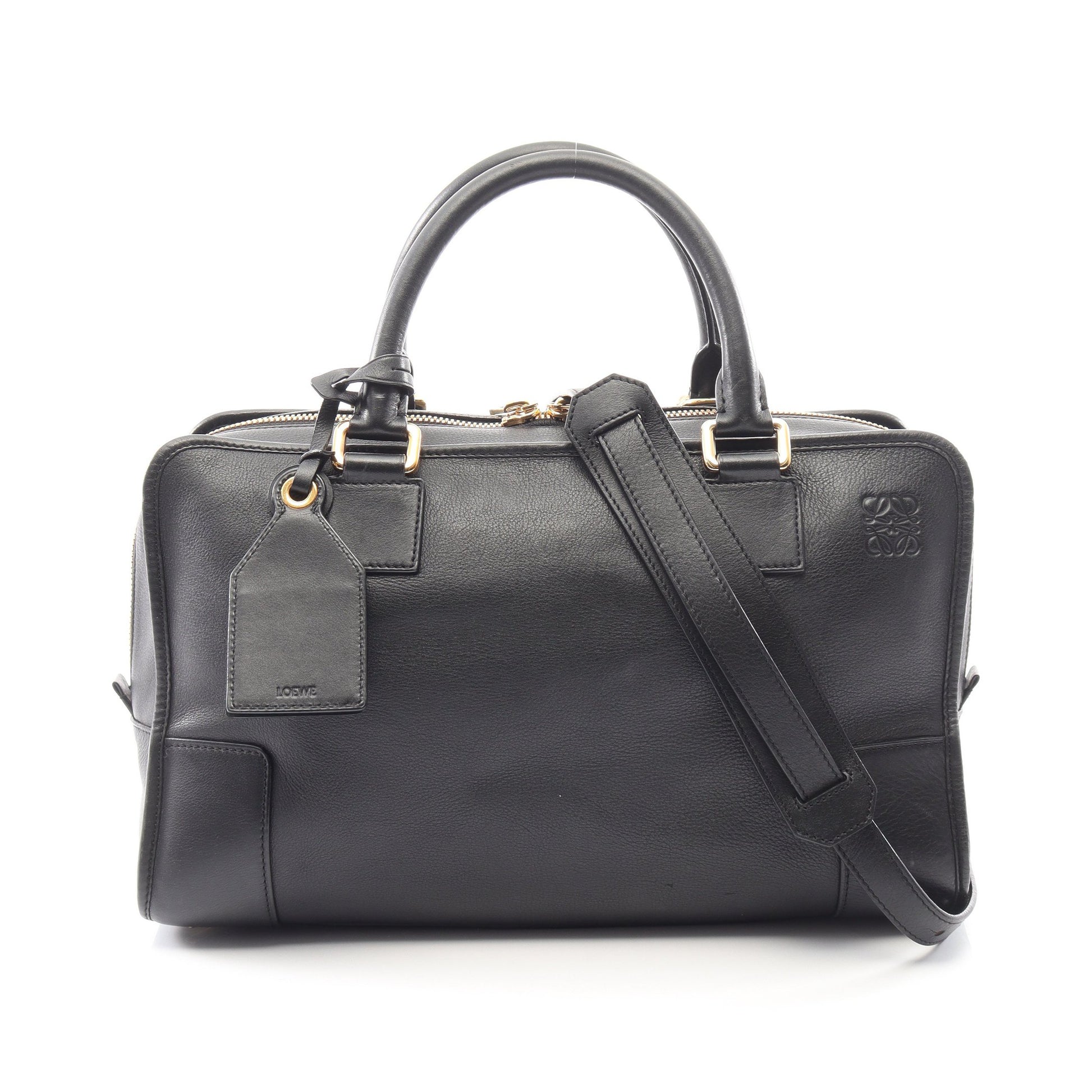 アマソナ36 2WAY ハンドバッグ レザー ブラック ロエベ バッグ LOEWE
