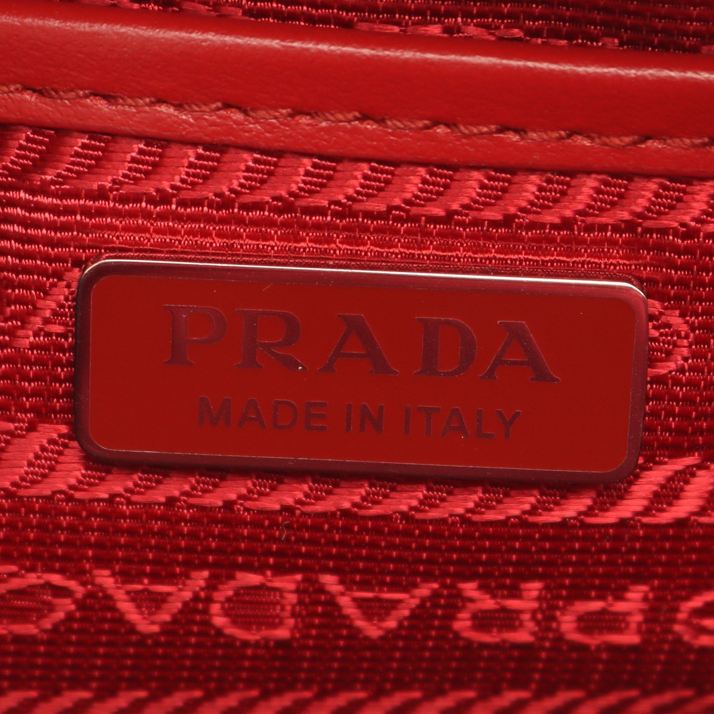 ダイアグラム バックパック リュックサック レザー レッド プラダ バッグ PRADA