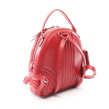 ダイアグラム バックパック リュックサック レザー レッド プラダ バッグ PRADA