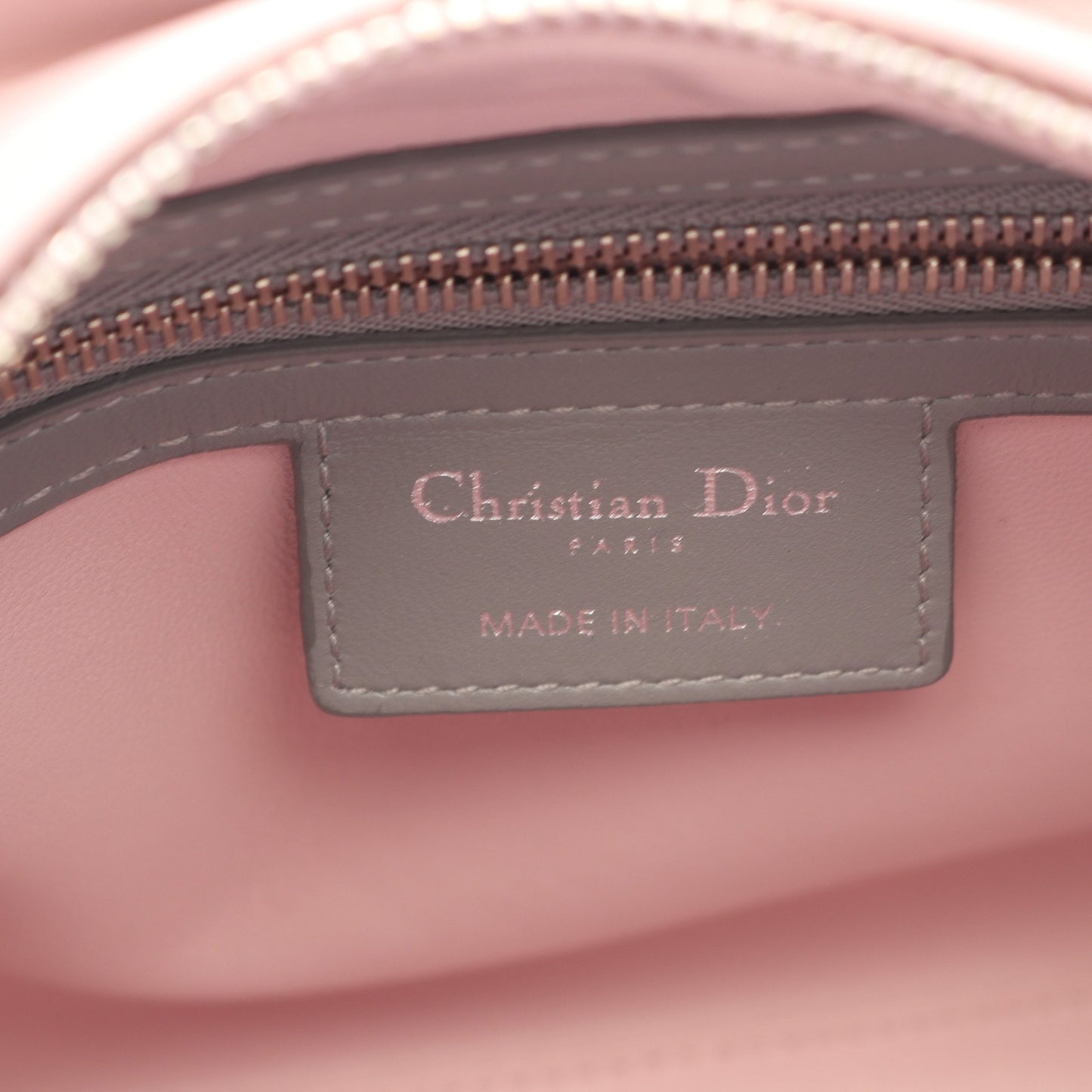LADY DIOR レディディオール カナージュ 2WAY ハンドバッグ レザー ピンクパープル グレー ライトピンク クリスチャンディオール バッグ Christian Dior