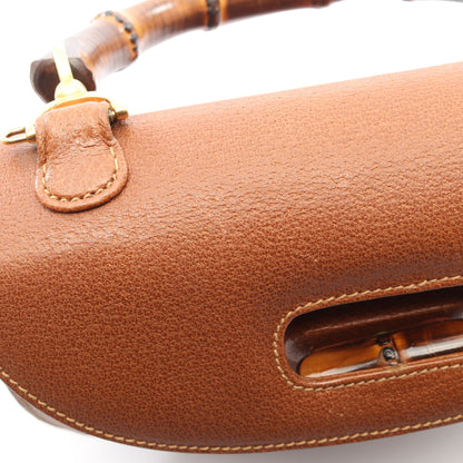 バンブー 2WAY ハンドバッグ レザー ブラウン グッチ バッグ GUCCI