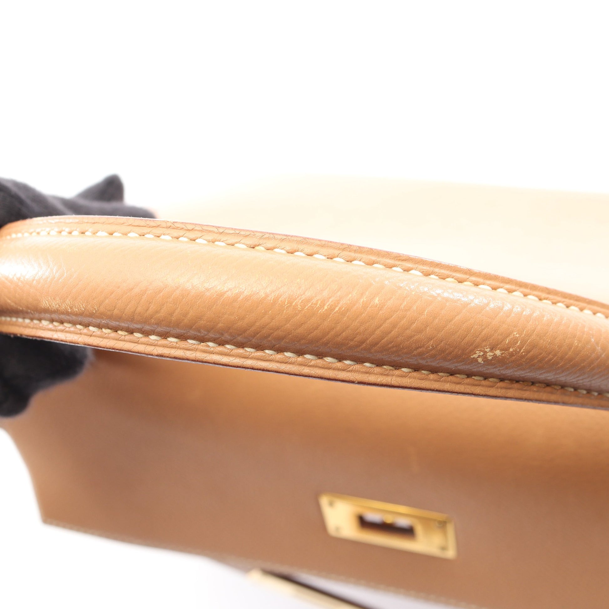 ケリー32 ナチュラル 外縫い 2WAY ハンドバッグ クシュベル ベージュ ゴールド金具 □B刻印 エルメス バッグ HERMES