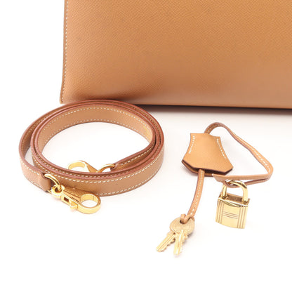 ケリー32 ナチュラル 外縫い 2WAY ハンドバッグ クシュベル ベージュ ゴールド金具 □B刻印 エルメス バッグ HERMES