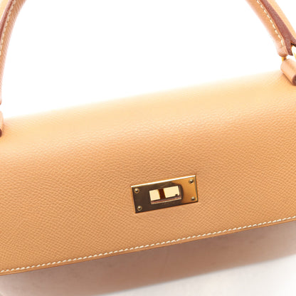 ケリー32 ナチュラル 外縫い 2WAY ハンドバッグ クシュベル ベージュ ゴールド金具 □B刻印 エルメス バッグ HERMES