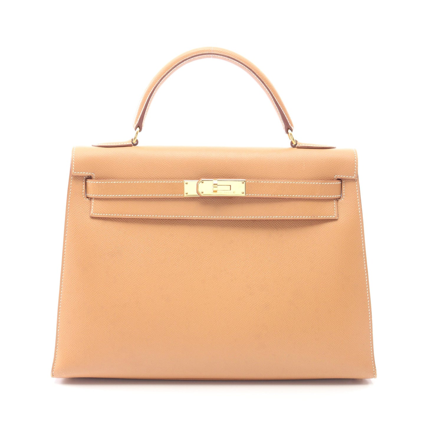 ケリー32 ナチュラル 外縫い 2WAY ハンドバッグ クシュベル ベージュ ゴールド金具 □B刻印 エルメス バッグ HERMES
