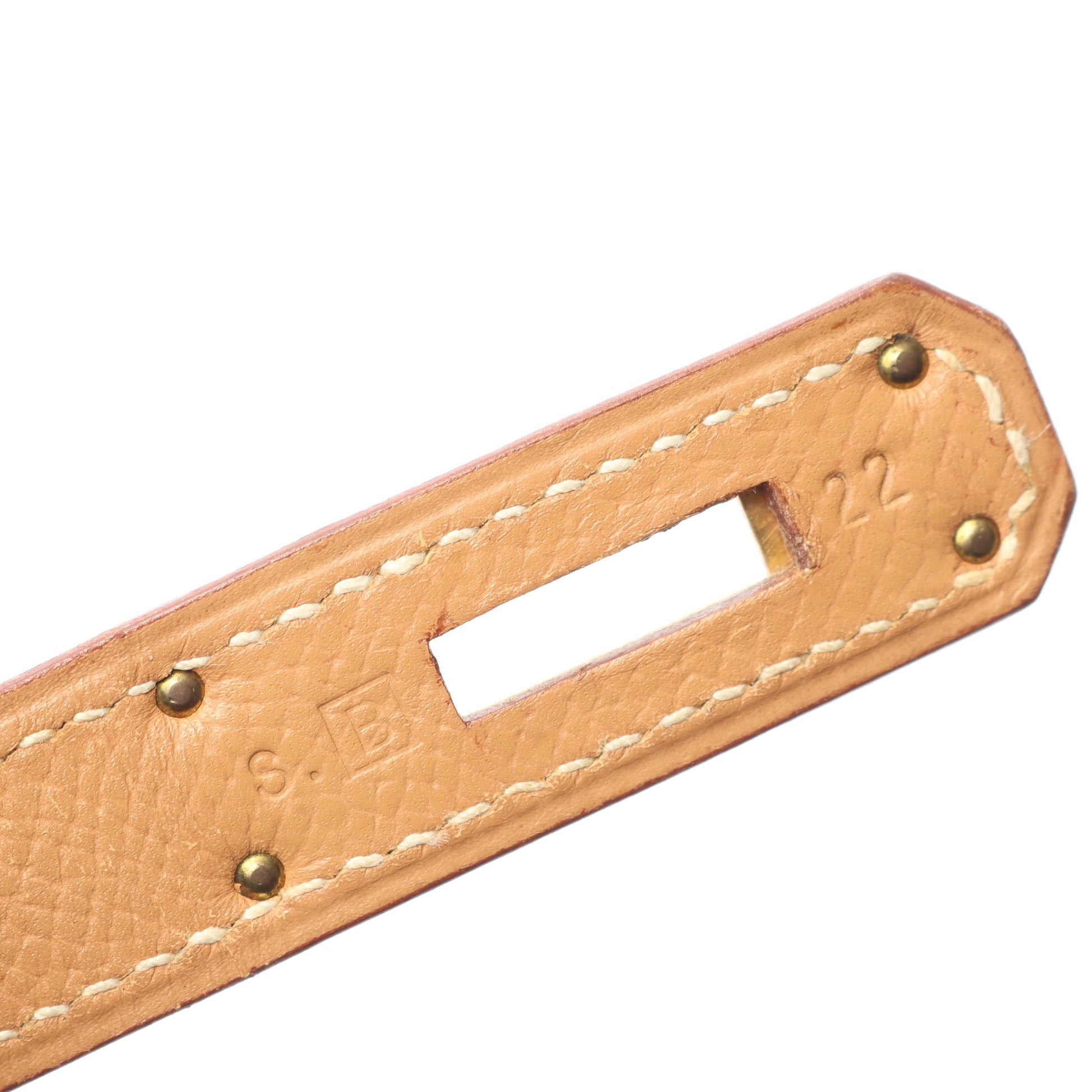 ケリー32 ナチュラル 外縫い 2WAY ハンドバッグ クシュベル ベージュ ゴールド金具 □B刻印 エルメス バッグ HERMES