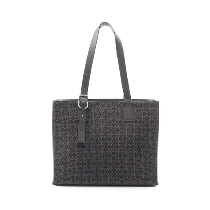 バックルホリゾンタル アナグラム ショルダーバッグ トートバッグ キャンバス レザー ブラック ロエベ バッグ LOEWE